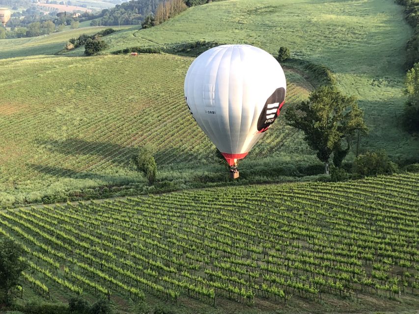 1-Hour Hot Air Balloon Flight Over Tuscany from Lucca - The landing and sparkling wine tradition