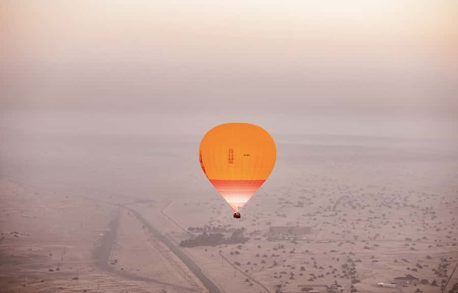 Agadir: Hot Air Balloon Flight with Breakfast - Sunrise over Agadir from a balloon basket