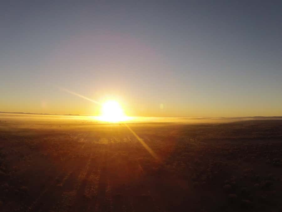 Alice Springs: Early Morning Hot Air Balloon Flight - Landing, packing, and bush refreshments