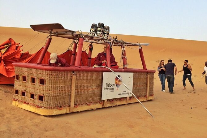 Amazing Hot Air Balloon With Beautiful Desert Sunrise View - Watching the balloon take shape