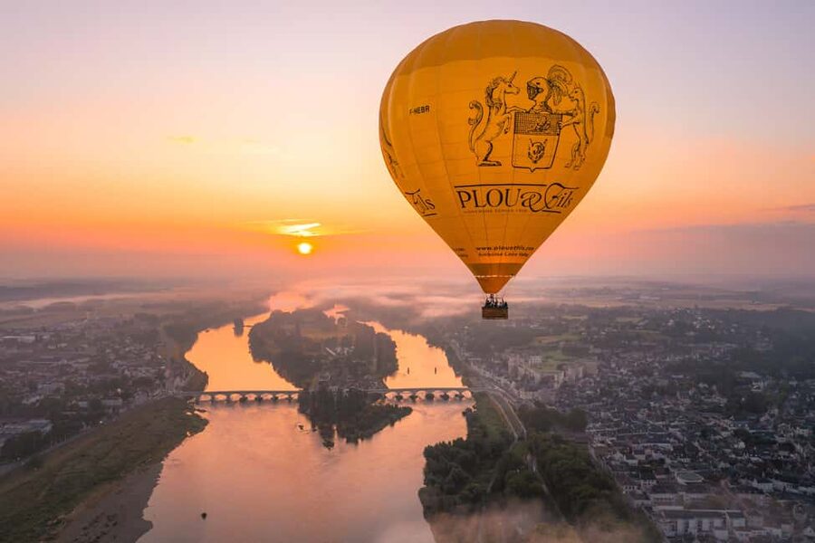 Amboise Hot-Air Balloon Sunset Ride over the Loire Valley - Floating above Amboise at sunrise or sunset