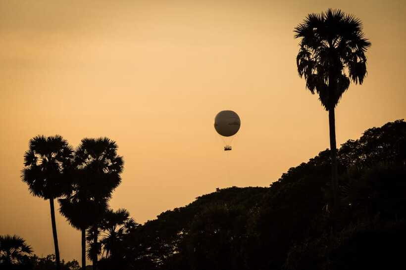 Angkor Balloon Sunrise or Sunset ride. - The view, not the flight, is the main attraction