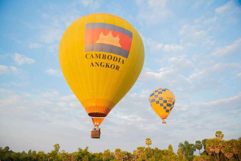Angkor Stunning Hot Air Balloon - Seeing Bakong from a hot air balloon