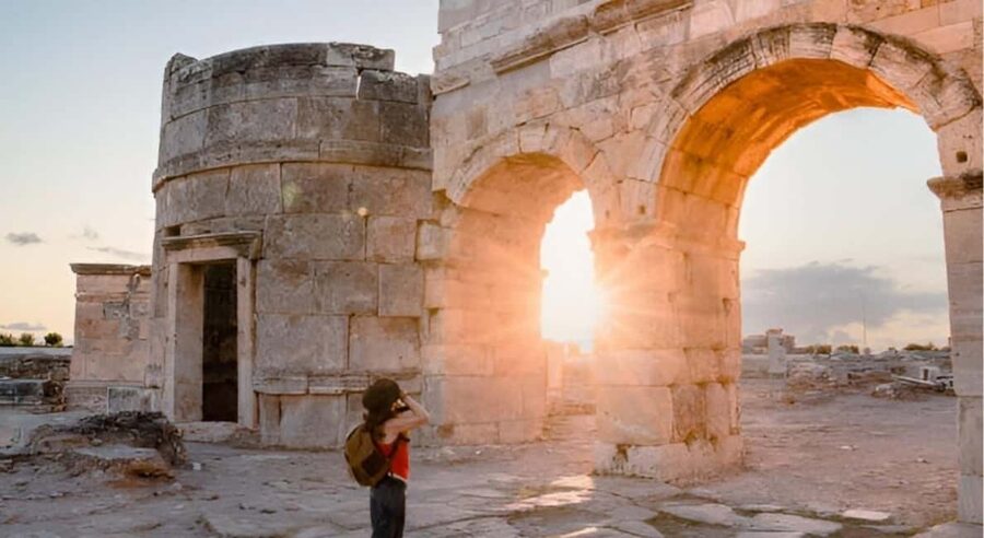 Antalya/Belek: Pamukkale Day Tour w/Optional Hot Air Balloon - Walking the white travertine terraces