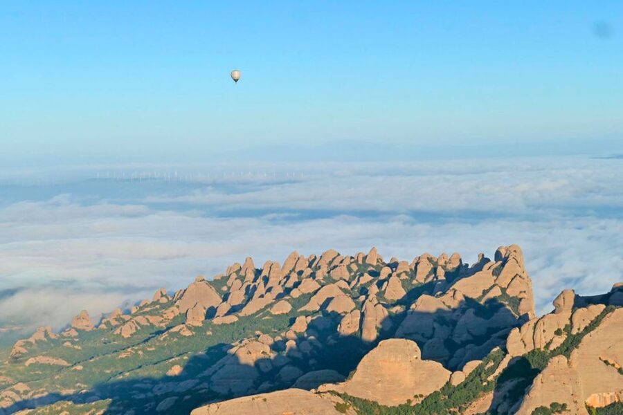 Barcelona: Montserrat Hot-Air Balloon & Monastery Experience - Reaching the monastery by cable car
