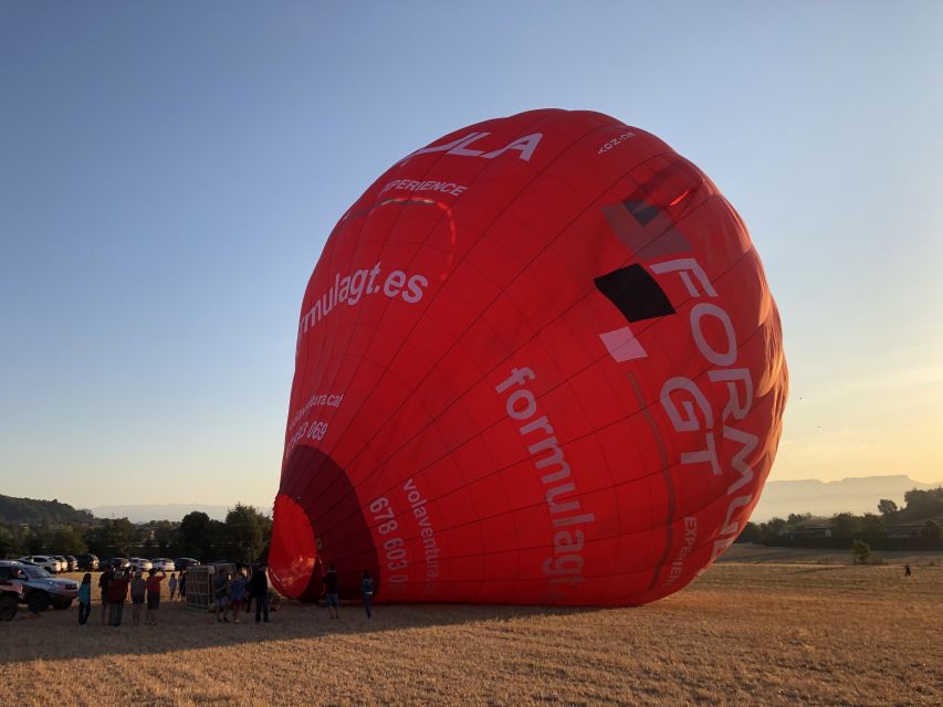 Barcelona: Pre-Pyrenees Hot Air Balloon Tour & Pickup Option - Landing, photographs, and the cava toast