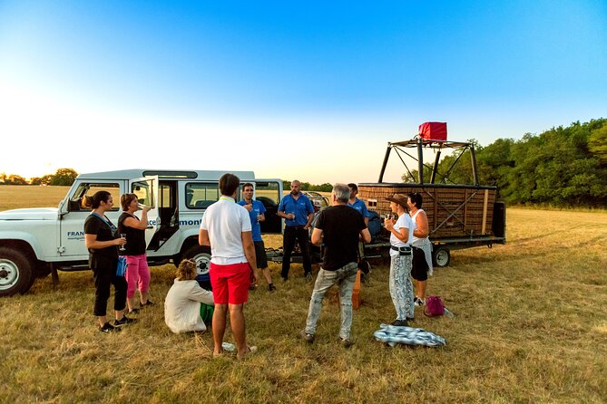 Burgundy Hot-Air Balloon Ride from Beaune - Landing, packing, and the Champagne toast