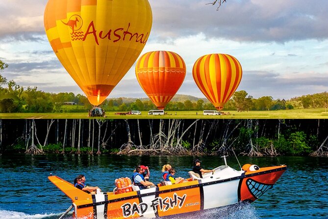 Cairns Hot Air Balloon Flight + Bad Fishy Jet Boating Cairns - A sunrise flight above the Atherton Tablelands