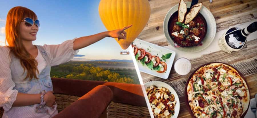 Cairns: Hot Air Balloon Flight with Meal & Drink - Floating above rainforest hills and the Great Barrier Reef