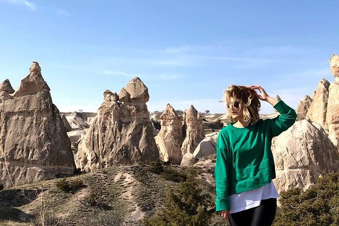 Cappadocia: Blue Tour and Sunrise Balloon Tour - Walking Red and Rose Valley toward Çavuşin