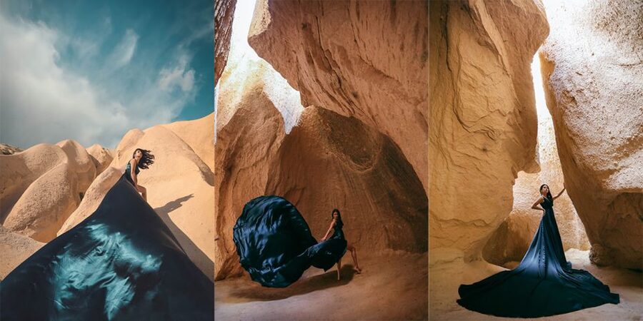 Cappadocia: PhotoShoot with Balloons. Flying Dress included. - Sunrise, sunset, or midday?