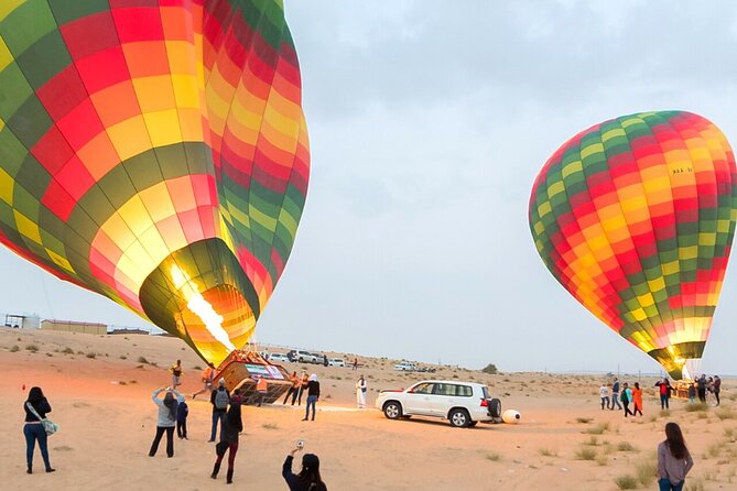Dubai Hot Air Balloon Ride with Breakfast, Falconry & Camel Ride - The Dubai Desert Conservation Reserve from above