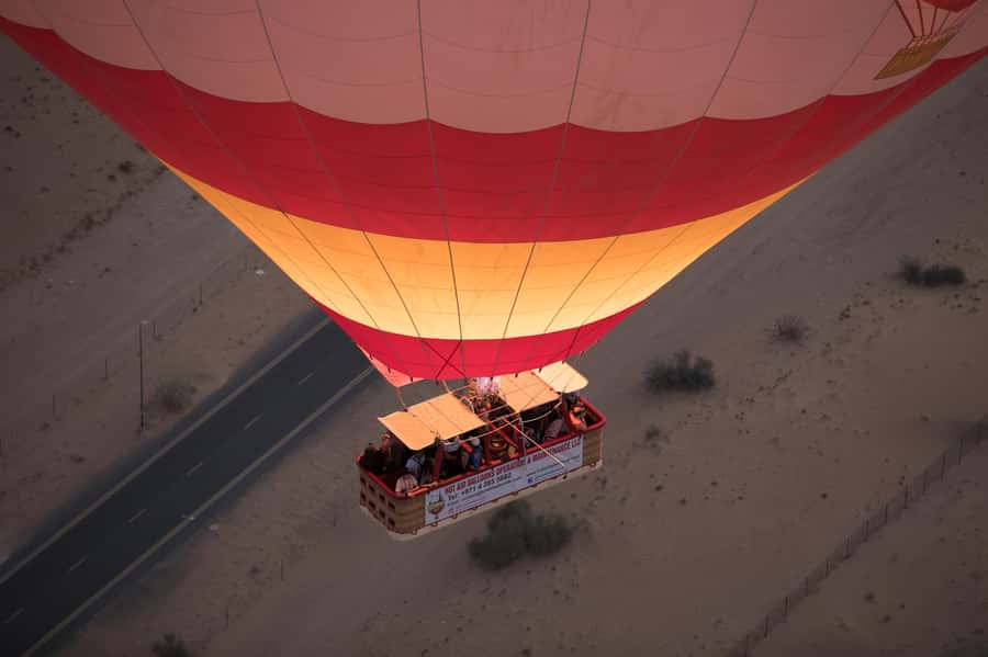 Dubai: Hot Air Balloon Ride with Camel Ride & Falcon Show - What the balloon ride feels like in practice