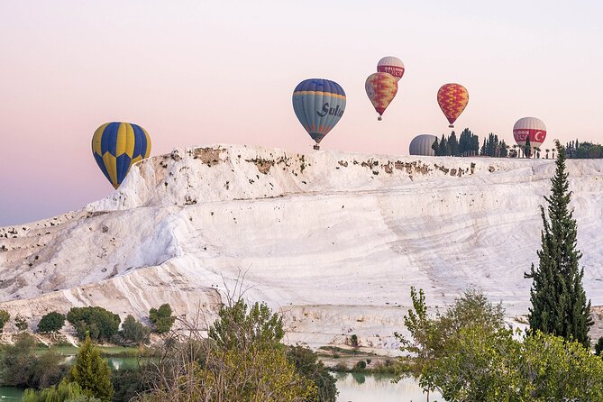 From Antalya: Pamukkale Hot Air Balloon Flight with Lunch - Pamukkale on foot: terraces, ruins, and warm water