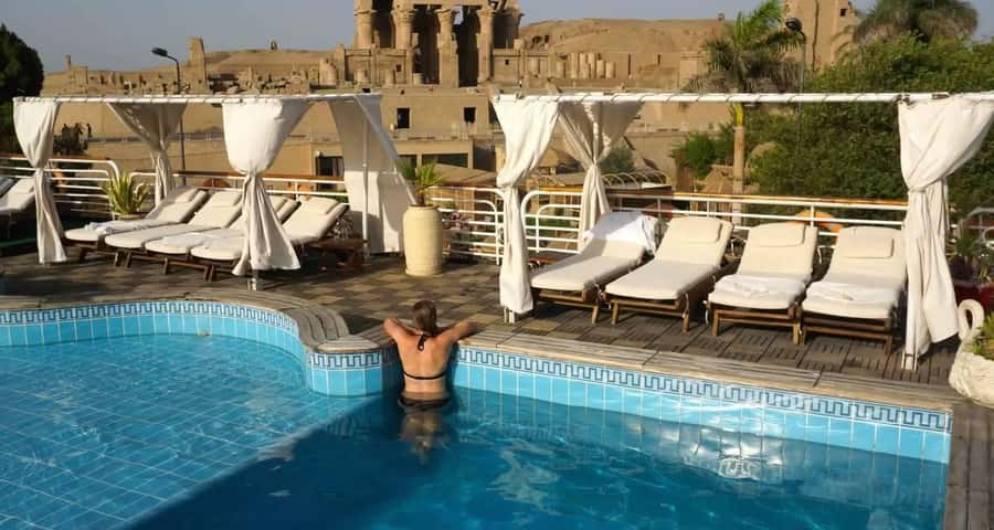 From Aswan: 4-Days 3-Night Nile Cruise with Hot Air Balloon - Day 1: High Dam, Philae, and your first night afloat