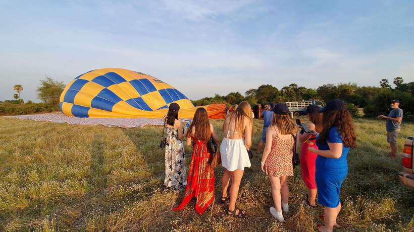 From Krong Siem Reap: Angkor Hot Air Balloon Ride w/ Pickup - From the launch area to the open countryside
