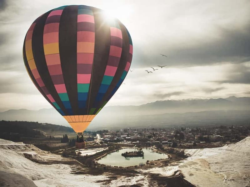 From Kusadası: Pamukkale Day Trip w/Balloon Flight & Lunch - Seeing Pamukkale from the ground