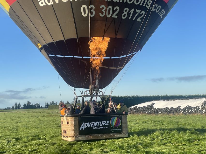 From Methven: Hot Air Balloon Flight in Canterbury with Wine - Sparkling wine, juice, and snacks at the end
