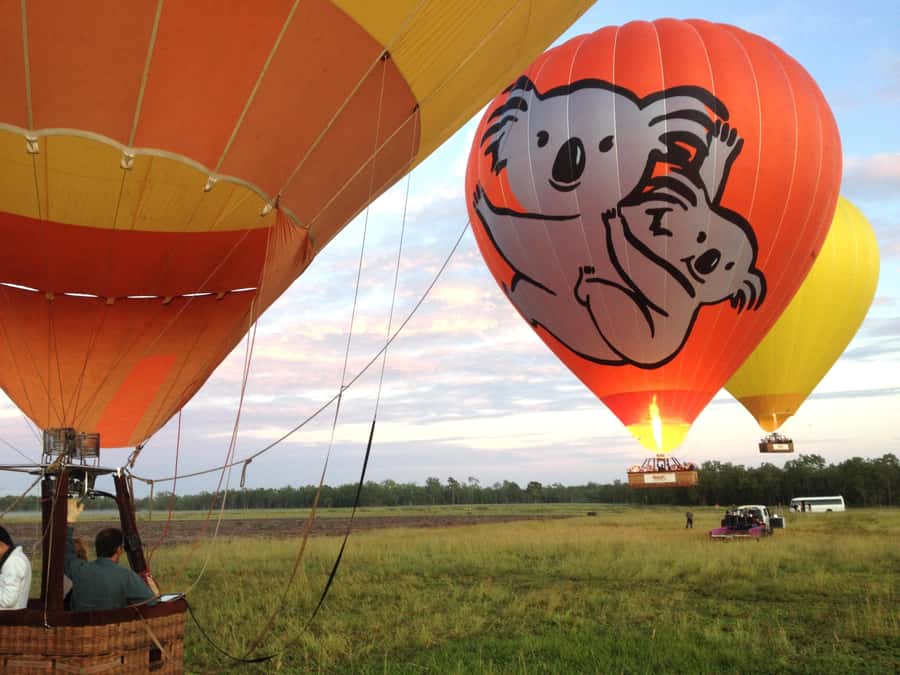 Gold Coast: Hot Air Balloon Flight, Sparkling Wine & Photos - Getting into the basket and taking off
