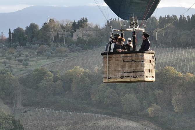 Hot-Air Balloon Flight over Chianti - Taking off below Cantina Antinori