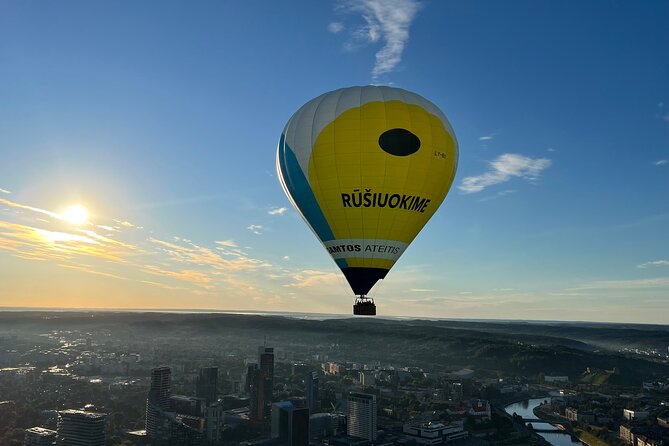 Hot air balloon flight over Vilnius or Trakai in Lithuania - Inflation, briefing, and the first lift