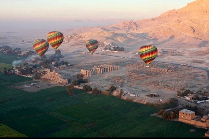 Hot air Balloon in Luxor - What you see from the West Bank