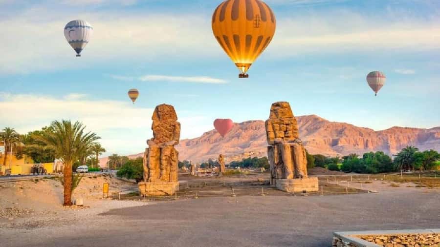 Luxor: West Bank Hot Air Balloon Ride with Hotel Transfers - The launch area and the 45-minute flight