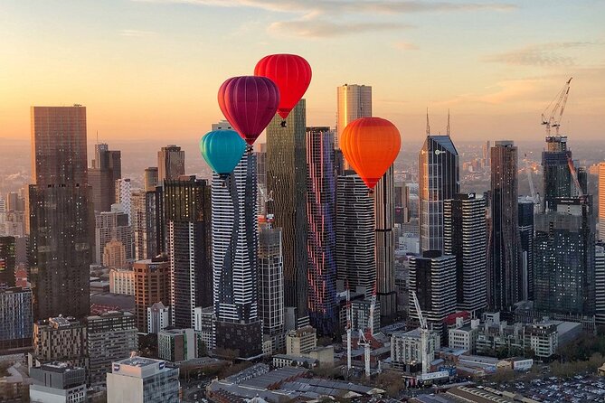 Melbourne Sunrise Hot Air Balloon Ride with GoPro Photos - The one-hour flight over Melbourne