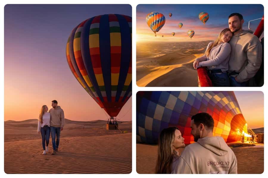 Noble Life Sunrise Hot Air Balloon Ride Over Dubai Desert - Sunrise from 2,500 feet above the dunes