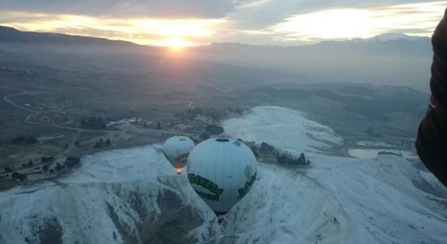 Pamukkale Hot-Air Balloon Tour - Rising above Pamukkale at sunrise