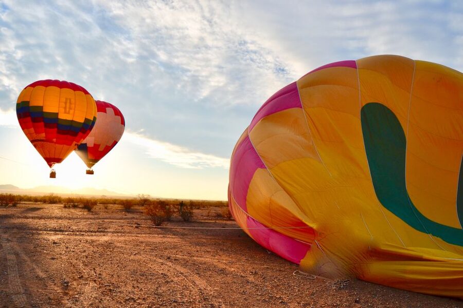 Phoenix: Hot Air Balloon Flight with Champagne - From Rainbow Ryders’ office to the launch field