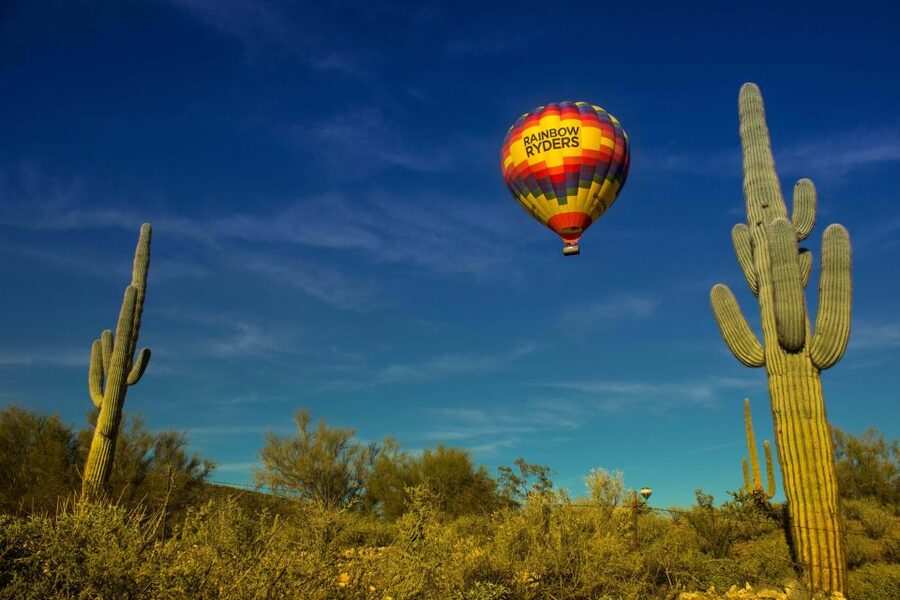 Phoenix: Hot Air Balloon Flight with Champagne - Sunrise, clothing, and the desert temperature