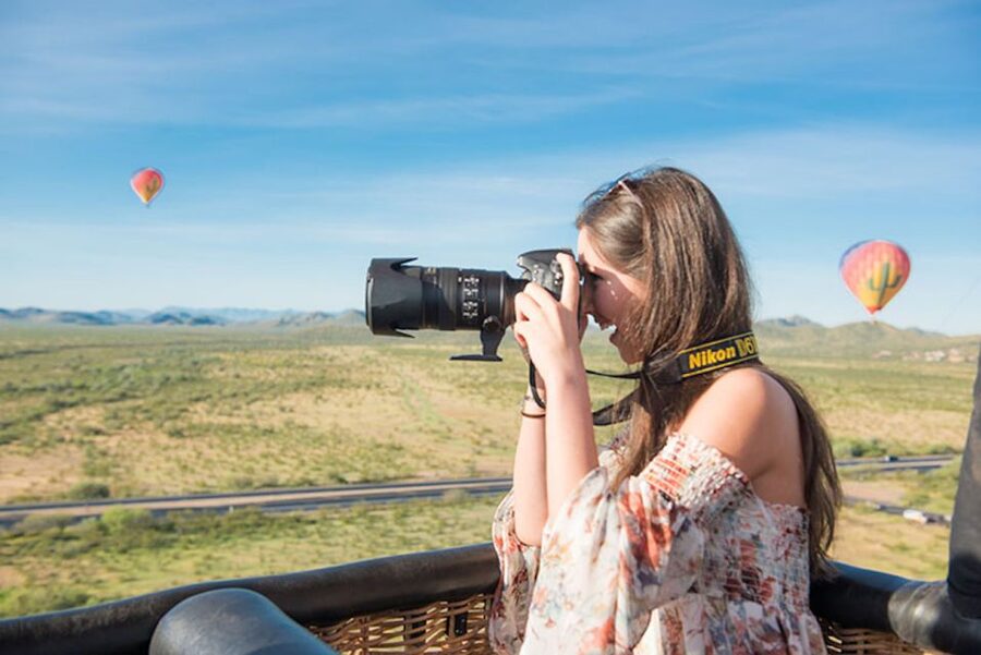 Phoenix: Hot Air Balloon Ride with Champagne and Catering - From pickup or Deer Valley Airport to the launch site