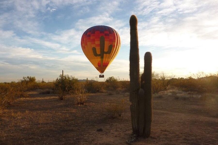 Phoenix: Hot Air Balloon Ride with Champagne and Catering - The safety briefing and balloon setup