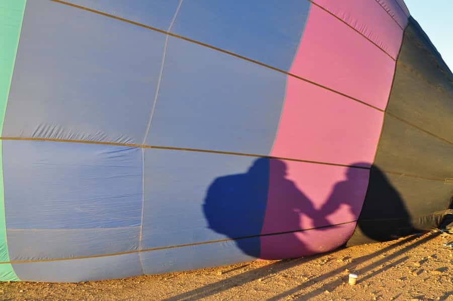Phoenix: Sunrise Hot Air Balloon Tour - The sunrise setting over the Sonoran Desert