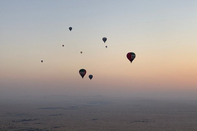 Private Hot Air Balloon Tour over the Dubai Desert - Breakfast, camels, and falcon photographs after landing