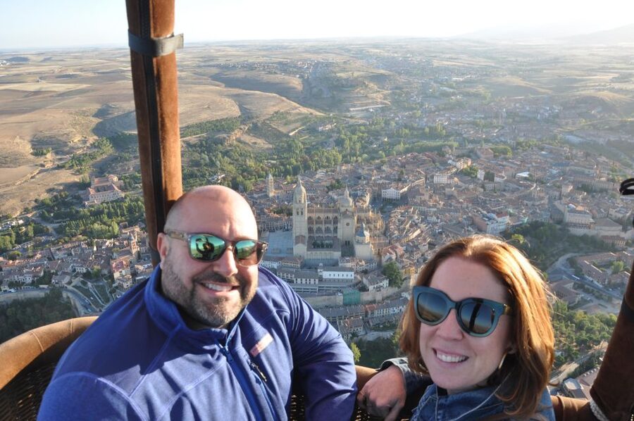 Segovia: Private Balloon Ride for 2 with Cava and Breakfast - Taking off near Segovia General Hospital