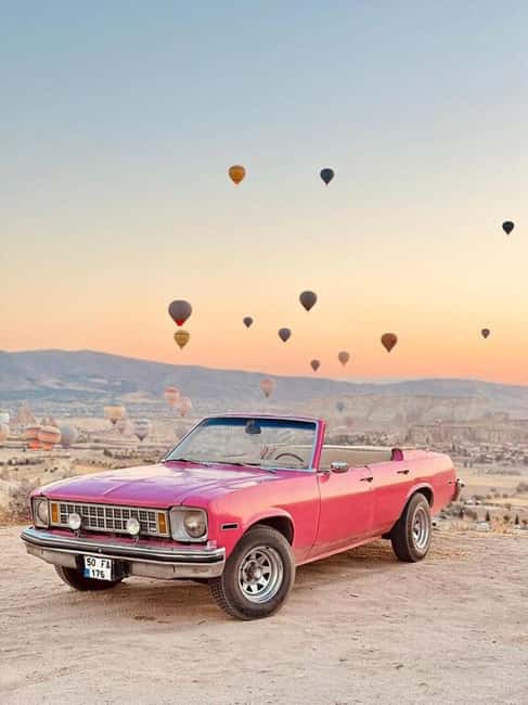 Sunrise Balloon Viewing with Classic Car –Magical Cappadocia - The balloon takeoff area near Göreme