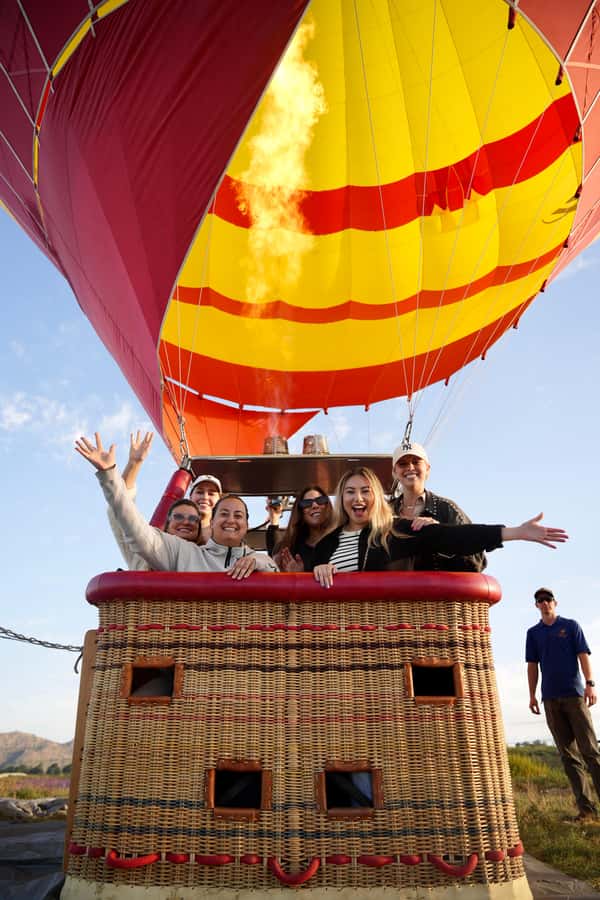 Temecula: Sunrise Hot Air Balloon Ride with Champagne - The 15-minute ride to the launch area